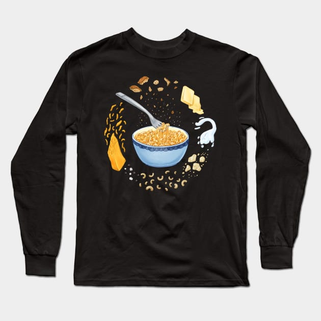 Macaroni and Cosmos Long Sleeve T-Shirt by SarahWrightArt